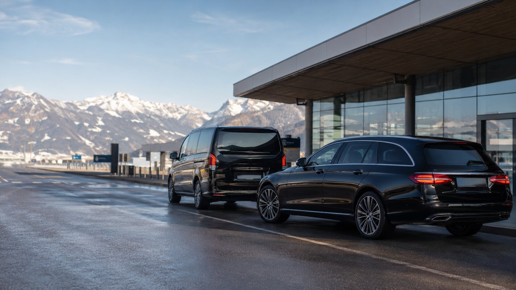 Illustratives Motiv: privater Flughafentransfer in den Tiroler Alpen